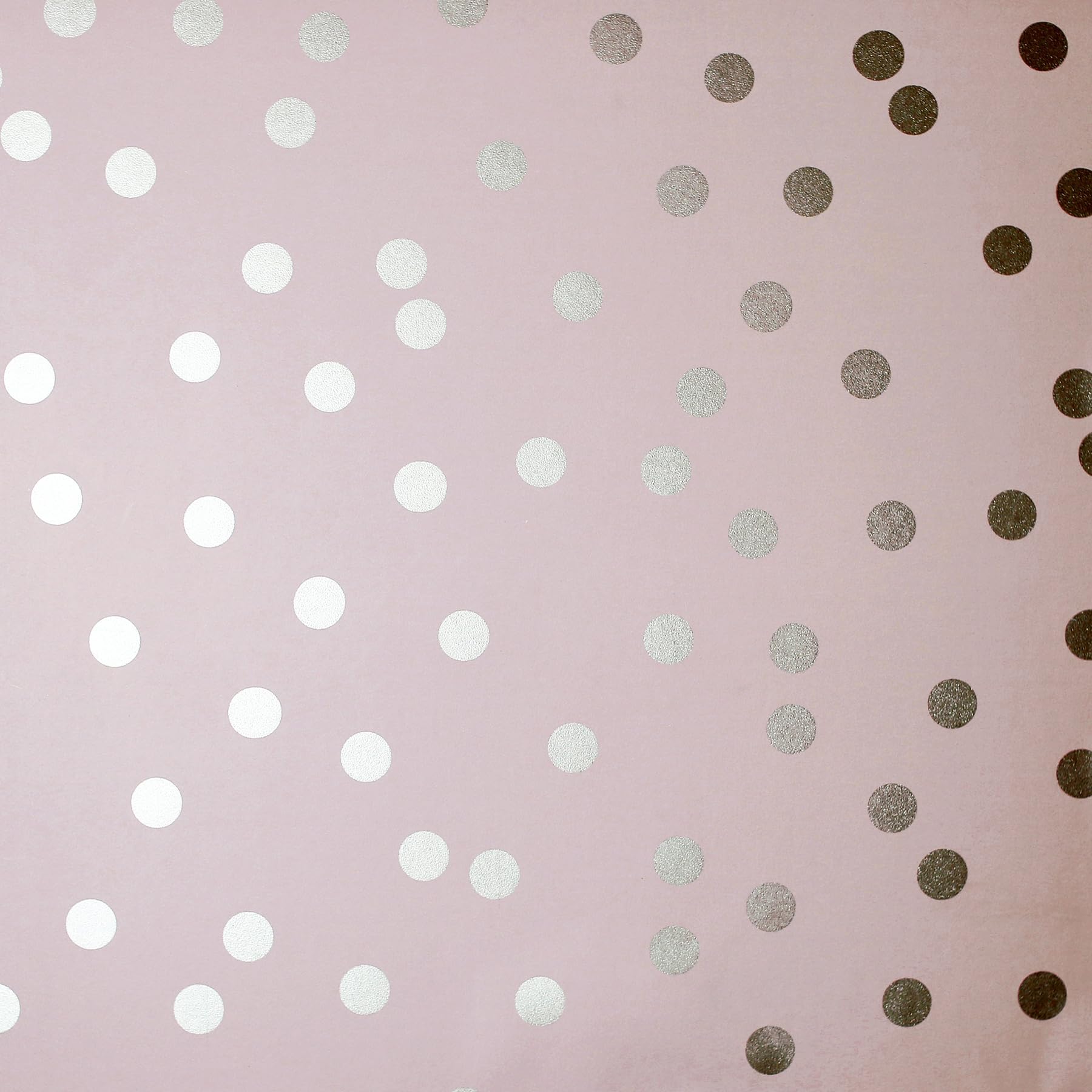 Arthouse Rose Gold Dotty Blush - Dotty Design - Matt Background - Soft Pink Tone - Rose Gold Polka Dots - for Living Spaces & Feature Walls - Easy to Apply - Paste The Paper - 685000