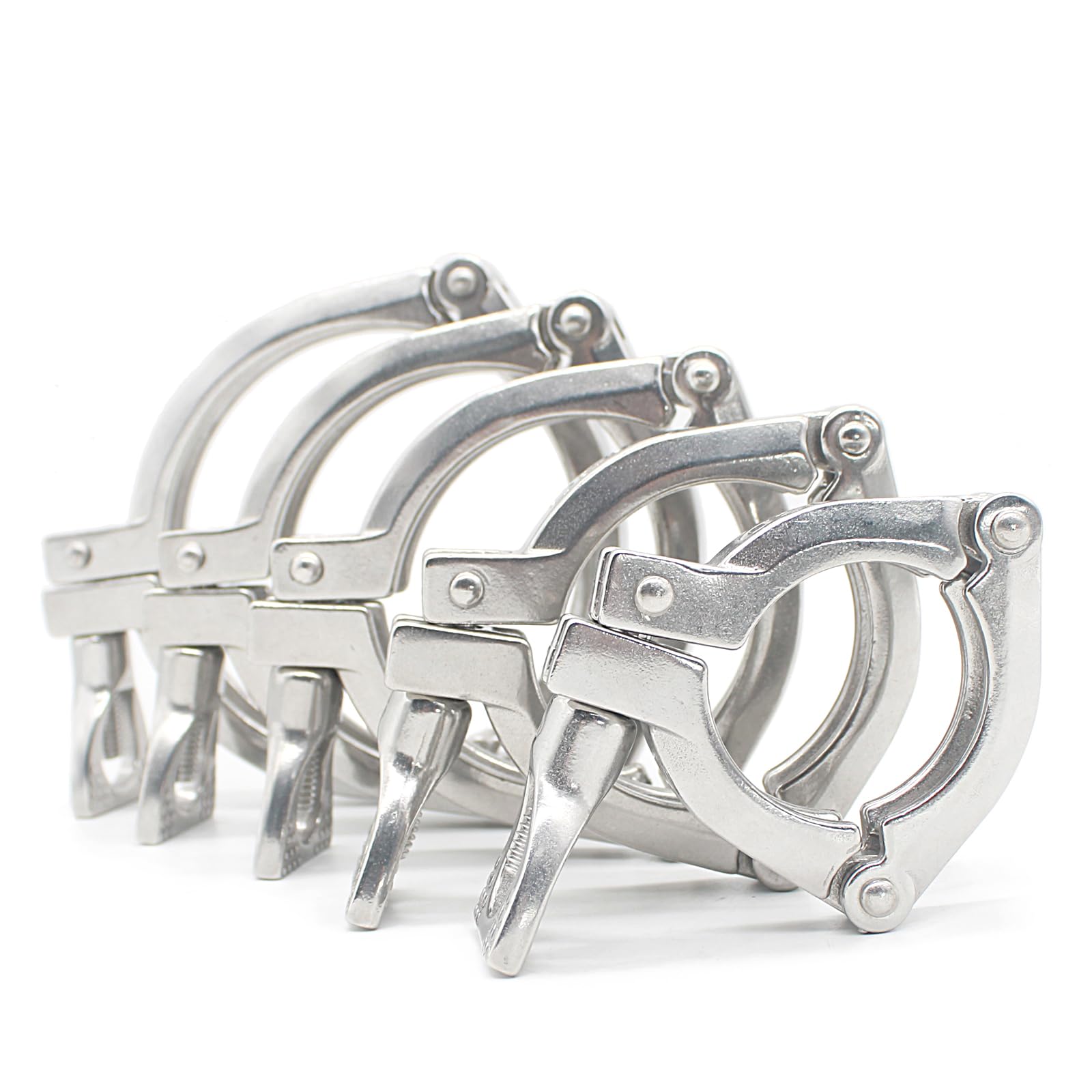 1PC SS304 Trois pièces Colliers ISO Trois Segments Robuste Tri-Clamp fit Embouts SS Colliers 217MM