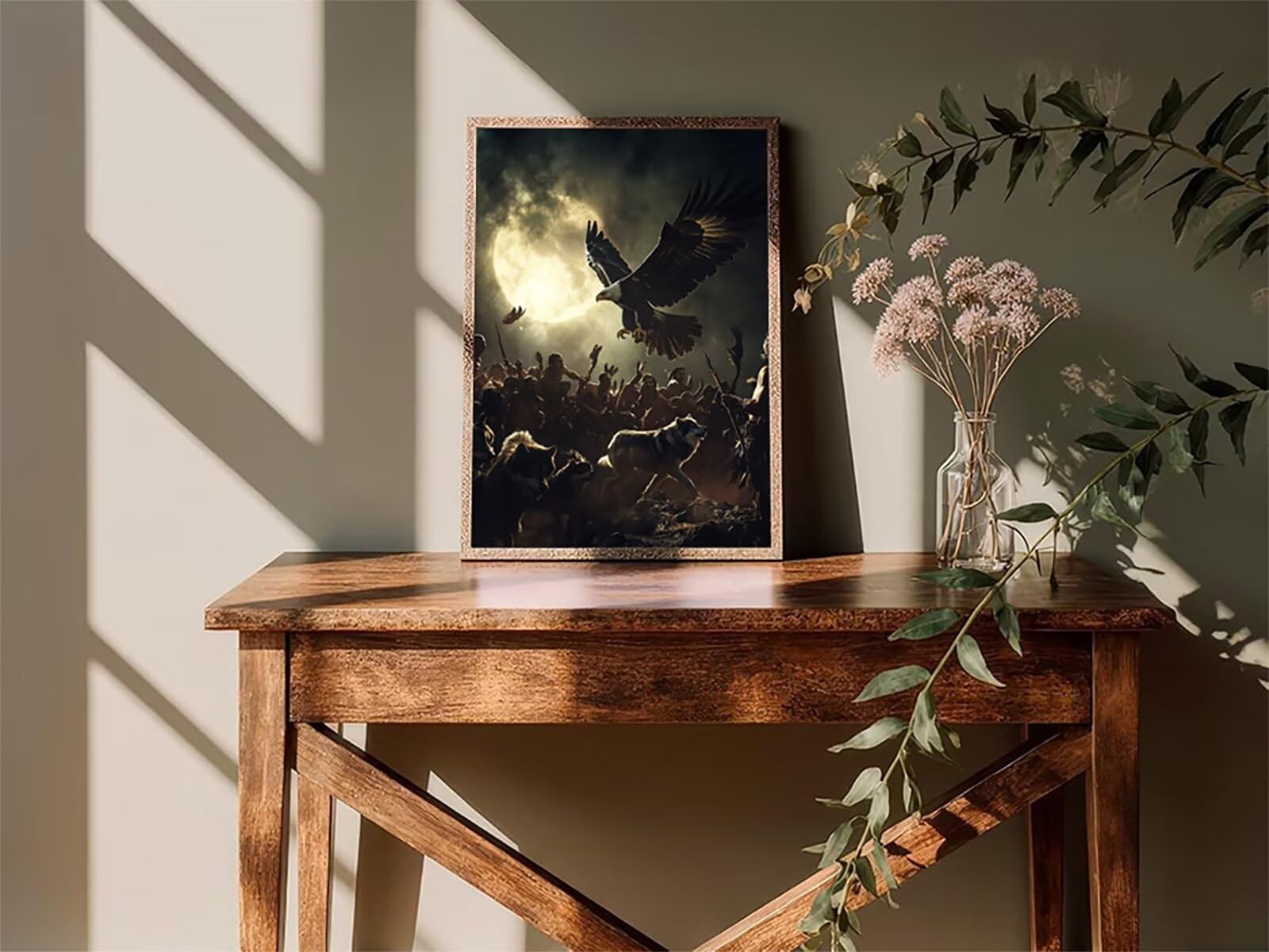 Malowanie zwierząt po numerach dla dorosłych, DIY Indianie malowanie według numerów, łatwe majsterkowanie dla dorosłych, kolorowy obraz olejny z pędzlami, pigment akrylowy, obraz do dekoracji ścian
