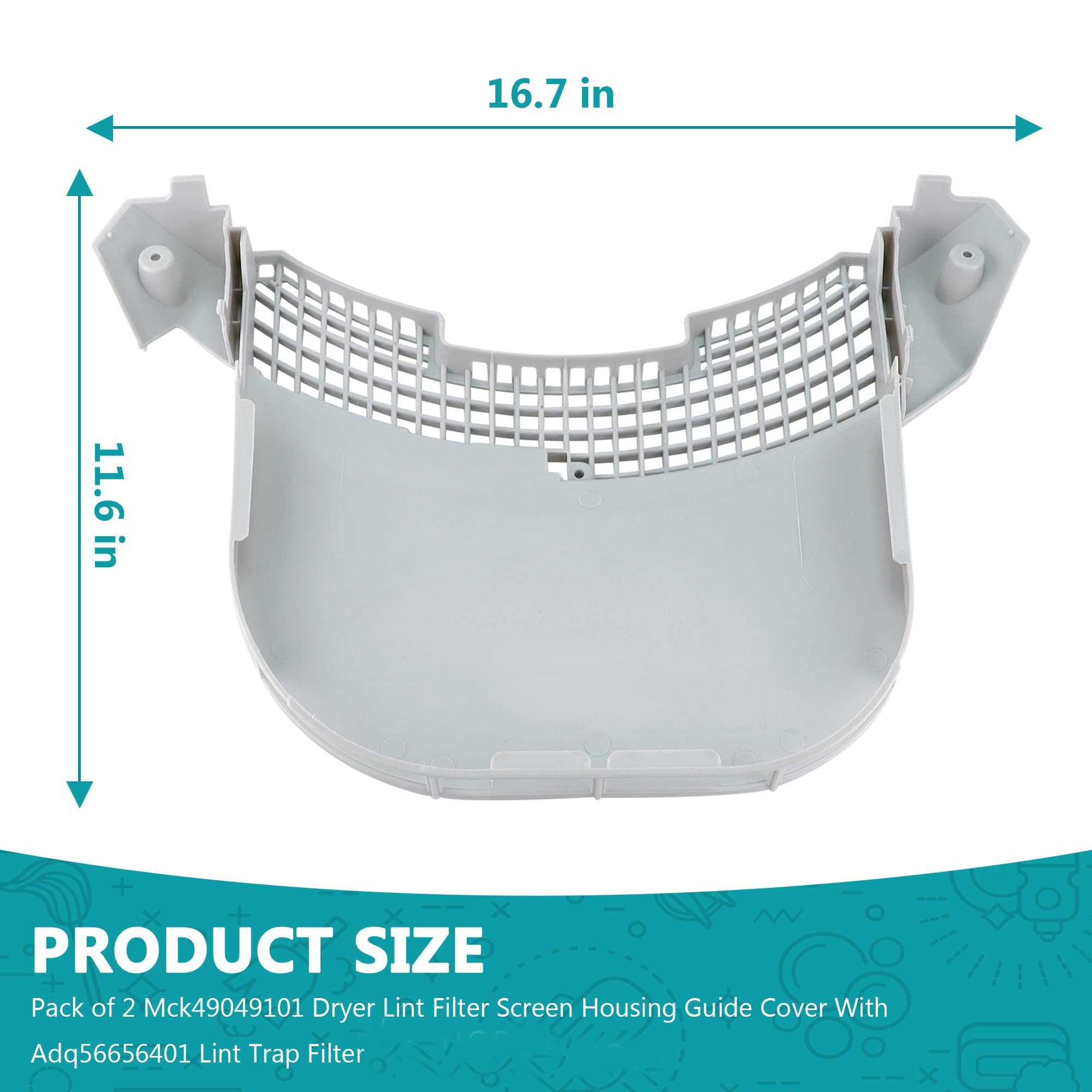 Amazon.com: MCK49049101 Dryer Lint Filter Screen Housing Guide 
