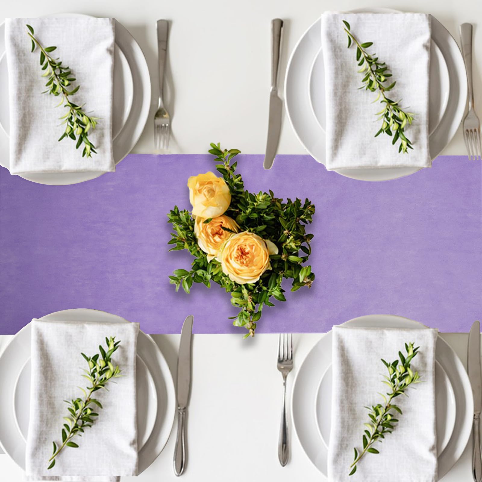 Runner Da Tavolo In Tessuto Non Tessuto 28cm X 25m - Decorazione Per Matrimoni, Battesimi E Feste - Colore Lucido - 2