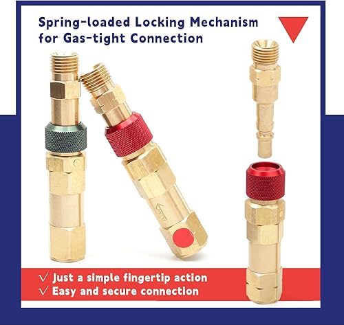 Miniatura 4 de QDB30 Regulador a manguera Conjunto de conexión rápida con válvula de retención para soldadura de antorcha Accesorios de latón 312-QDB30