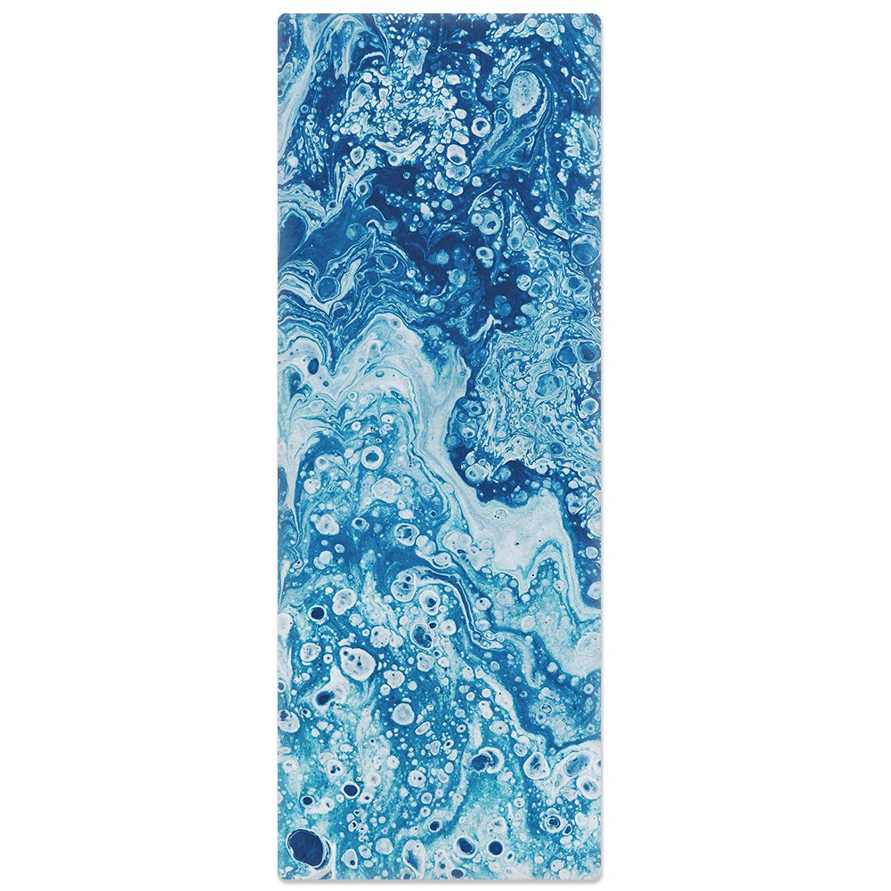 HUGS IDEA - Esterilla de yoga de ante ultrafina de 2 mm para equipo de fitness, antideslizante, 183 x 68 x 0,2 cm, color Pintura fluida, tamaño talla única
