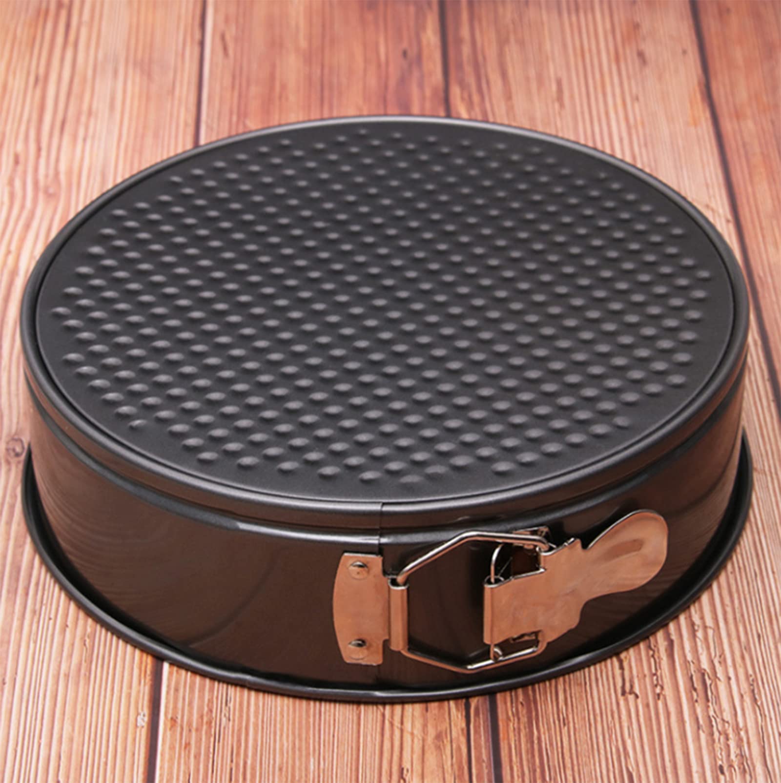 3-teiliges Springform-Set, antihaftbeschichtet, auslaufsicher, rund, in den Größen 10 cm, 18 cm und 23 cm, schwarz，4 inch 7 inch 9 inch