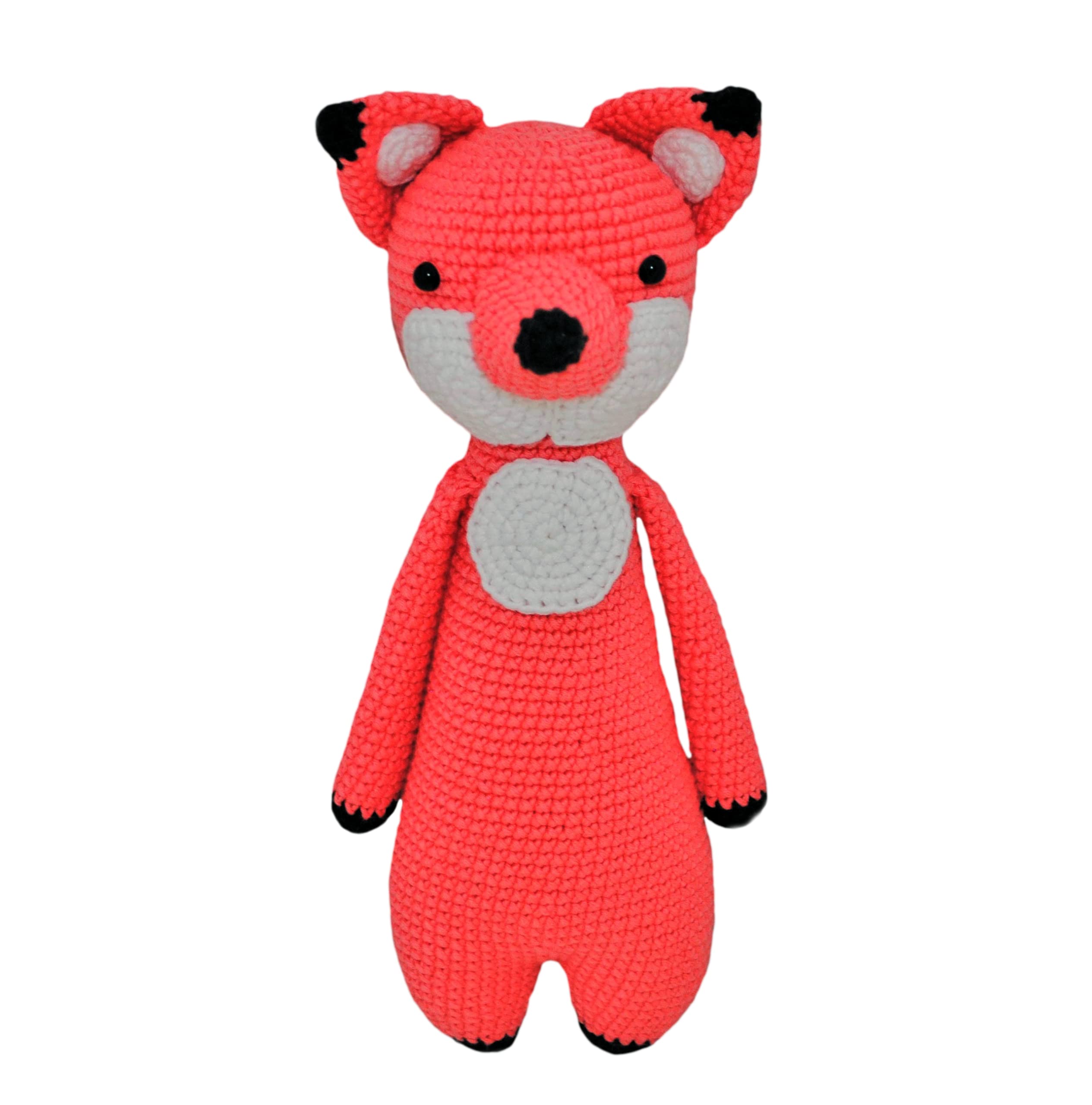 Renard peluche 33cm doudou sans plastique lavable et sécurisé - 6