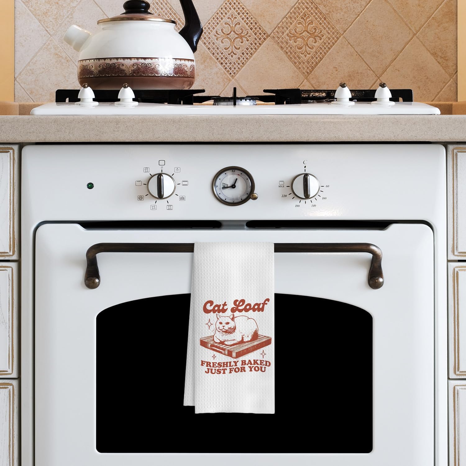 Vintage Cat Kitchen Towels, Baking Towels, Cat Hand Dish Towels, Tea Towels for Baking, Cats Mom Lady Gifts for Women, 16x24 Inches - Image 4