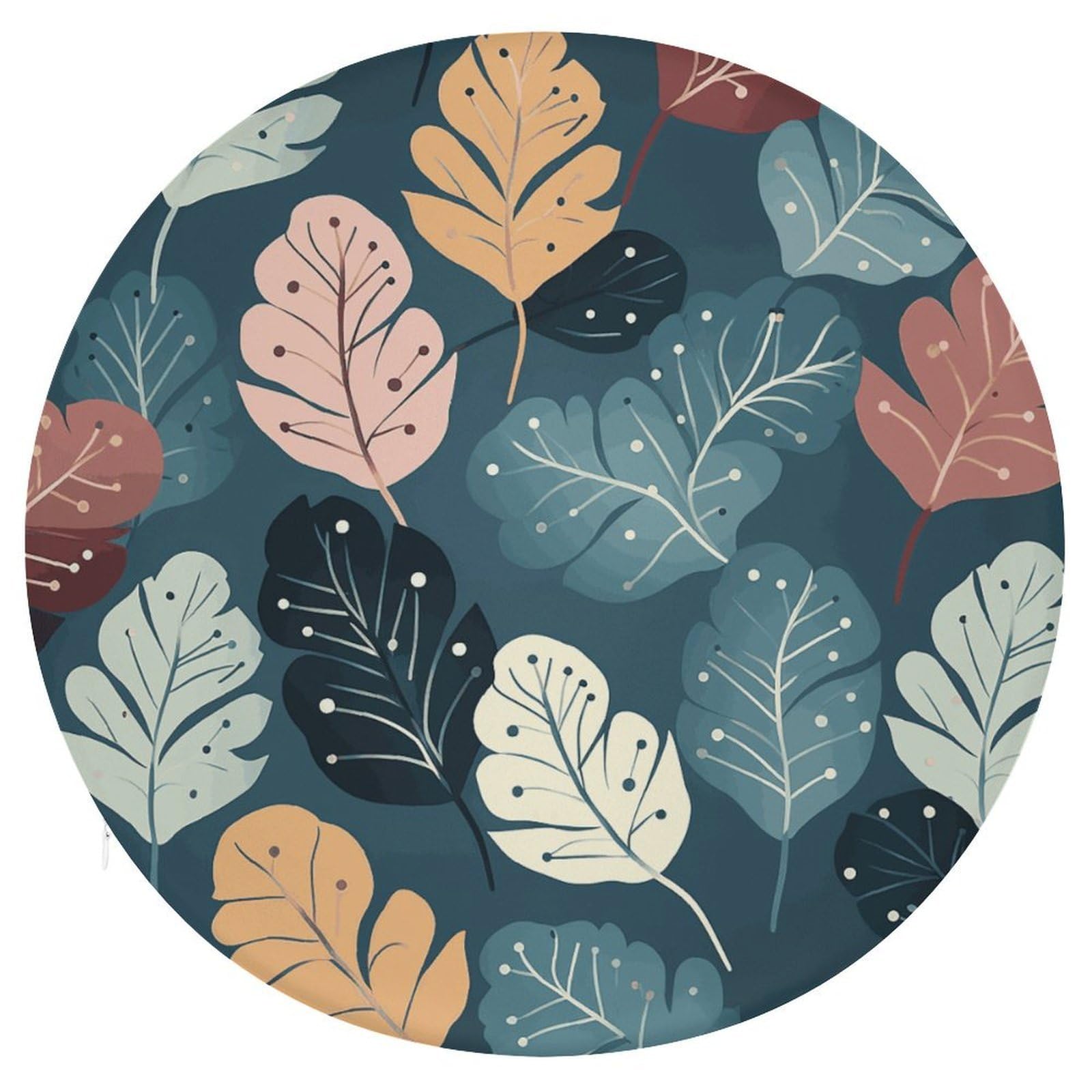 Wsoihfec Style Luxury Cute Leaves Seat Cushion Round Chair Pad