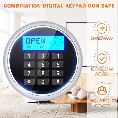 Miniatura 4 de Caja fuerte ignífuga para rifle y pistolas caseras, caja fuerte para armas para rifles y escopetas, armario de almacenamiento de armas de acceso