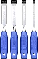 Vista 9 de GREBSTK Juego de 4 cinceles de madera con borde biselado de acero CRV y tapas de seguridad para carpintería y proyectos de bricolaje de 1/4", 1/2