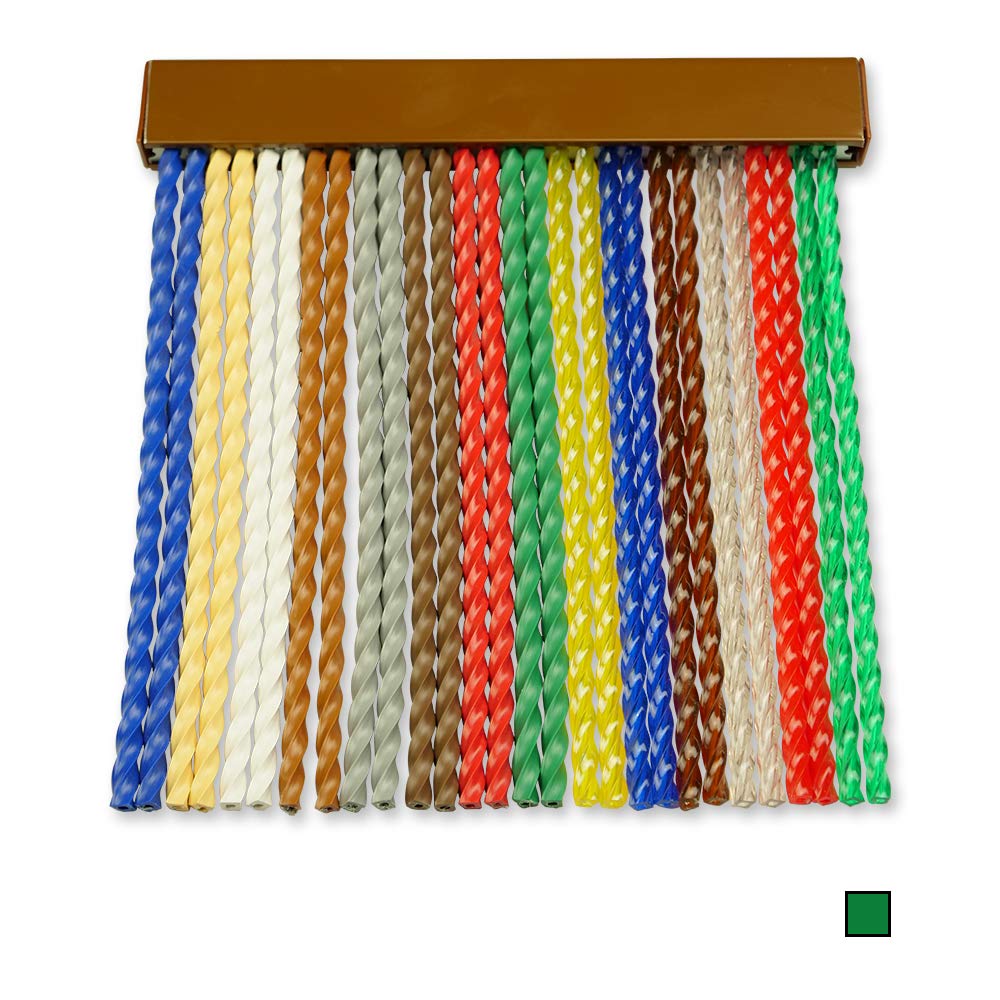 Cortinas - Tenda in corda per esterni, in plastica PVC e barra in alluminio, ideale per terrazze e verande, anti-mosche, trasparente-verde, 210 x 90 cm