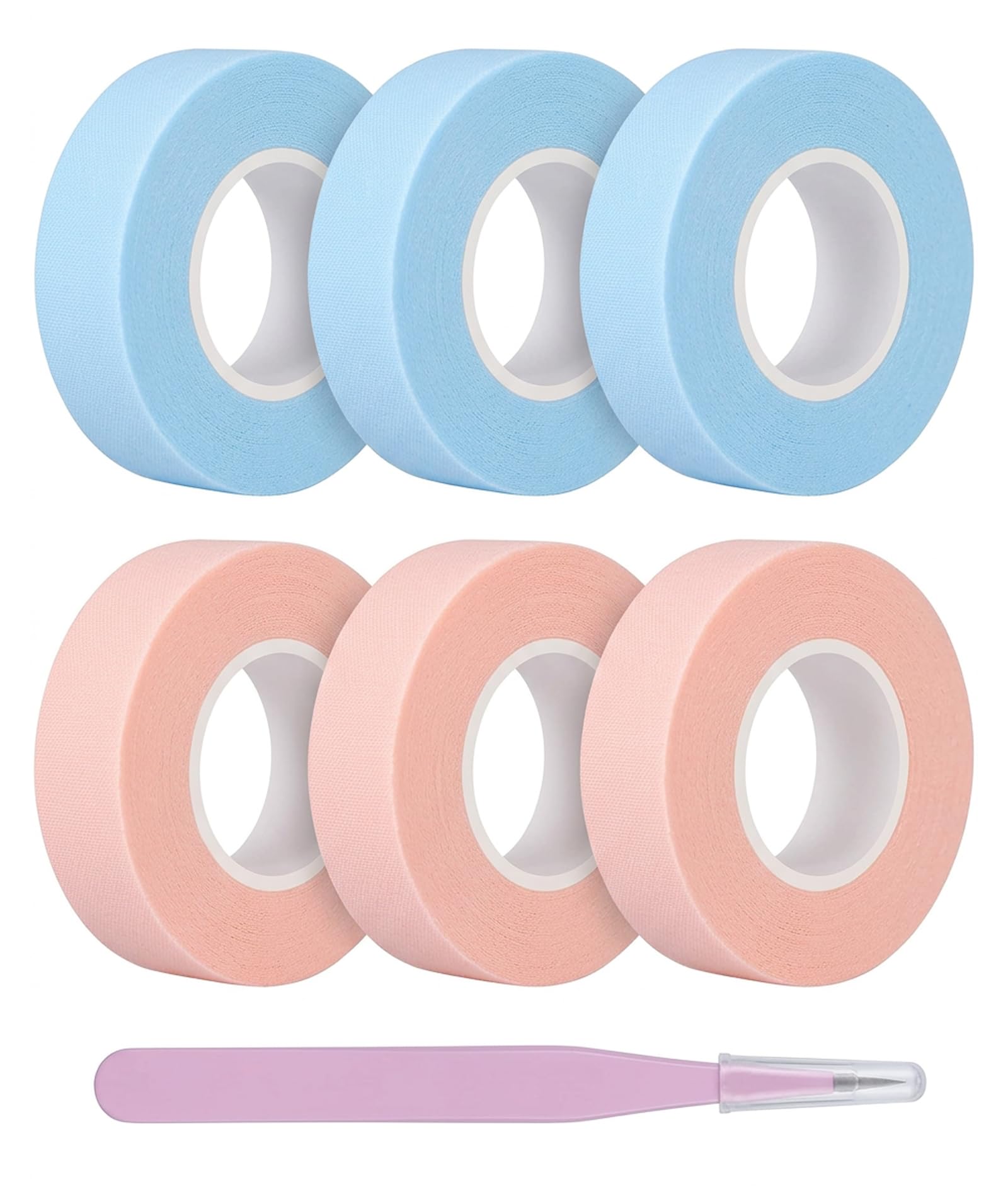 7 PCS Eyeliner Sticker for Eyes Set, Blue and Pink Eyeliner Sticker Rolls with Makeup Tweezers for Eye Makeup Decoration, Party and Stage Performance-image-5