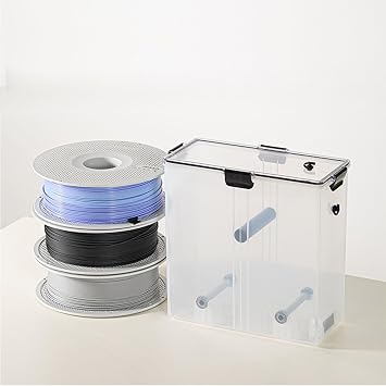 Filament Storage - Dual Outlet 3D Printer Filament Containers with Ball-Bearing Spool Holder, Used for Continuous Printing, Moisture-Proof, and dust-Proof Filament containers4L  1pack