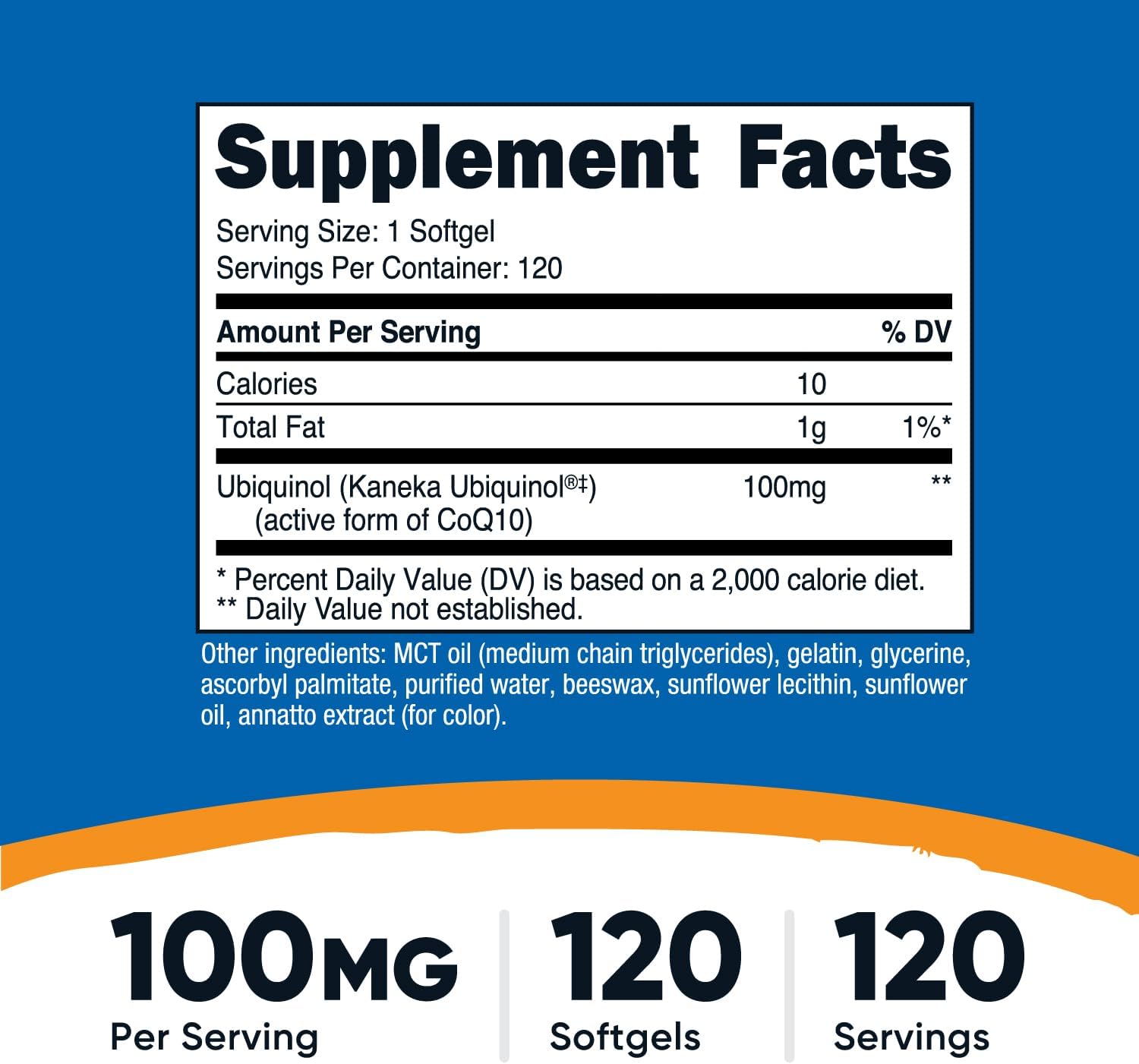 Nutricost Ubiquinol Softgels (120 Softgels | 100 mg Per Serving) - Superior Absorption Antioxidant | Active Form of CoQ10 - Gluten Free, Non-GMO - Image 2