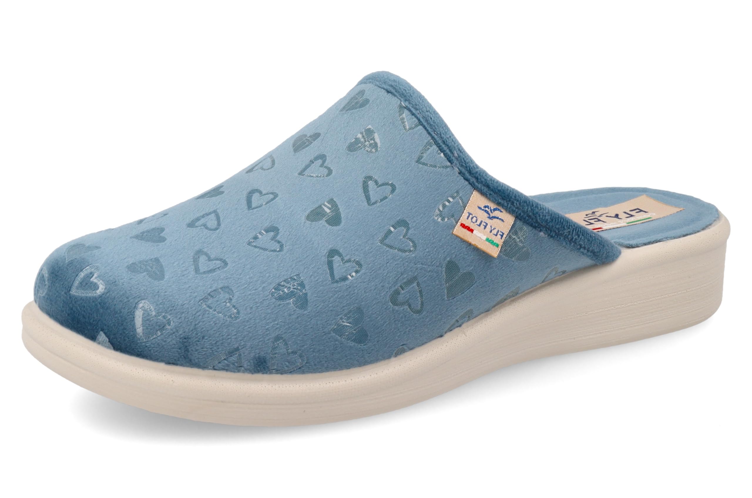 Ciabatte Donna In Ciniglia Con Cuoricini | Sottopiede Antishock | Comode E Morbide | Made In Italy - Foto 10