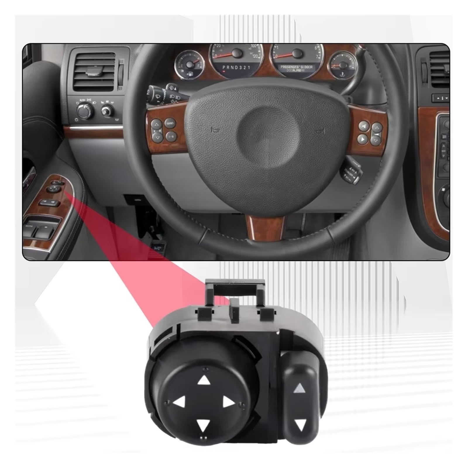 para Pontiac para Montana 2005 2006 LHD 25895627, 15232549, 920-052 Interruptor del Espejo retrovisor Lateral eléctrico Perilla del Espejo Exterior Interruptor del Espejo retrovisor