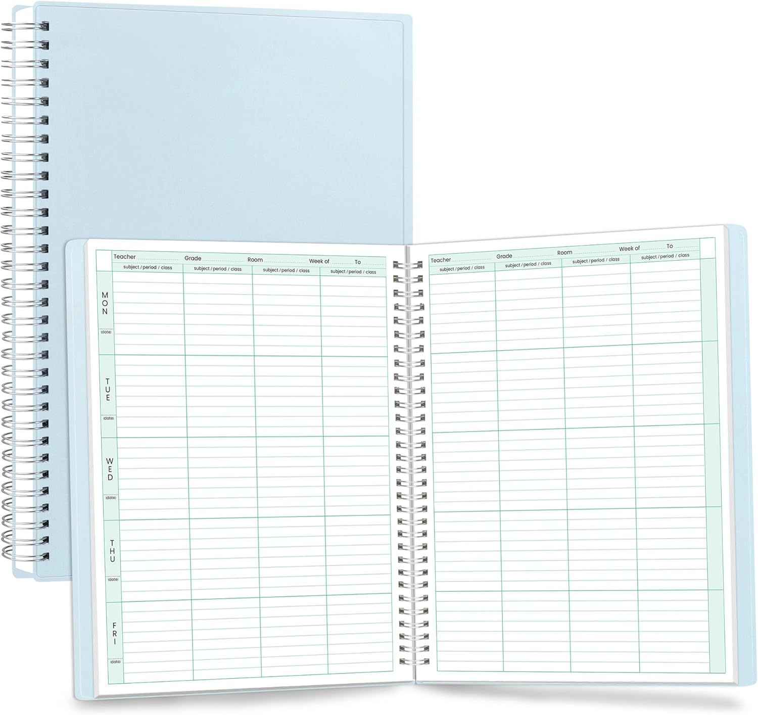 SUNEE 8 Period Teacher Lesson Plan Book, Weekly & Monthly Teacher