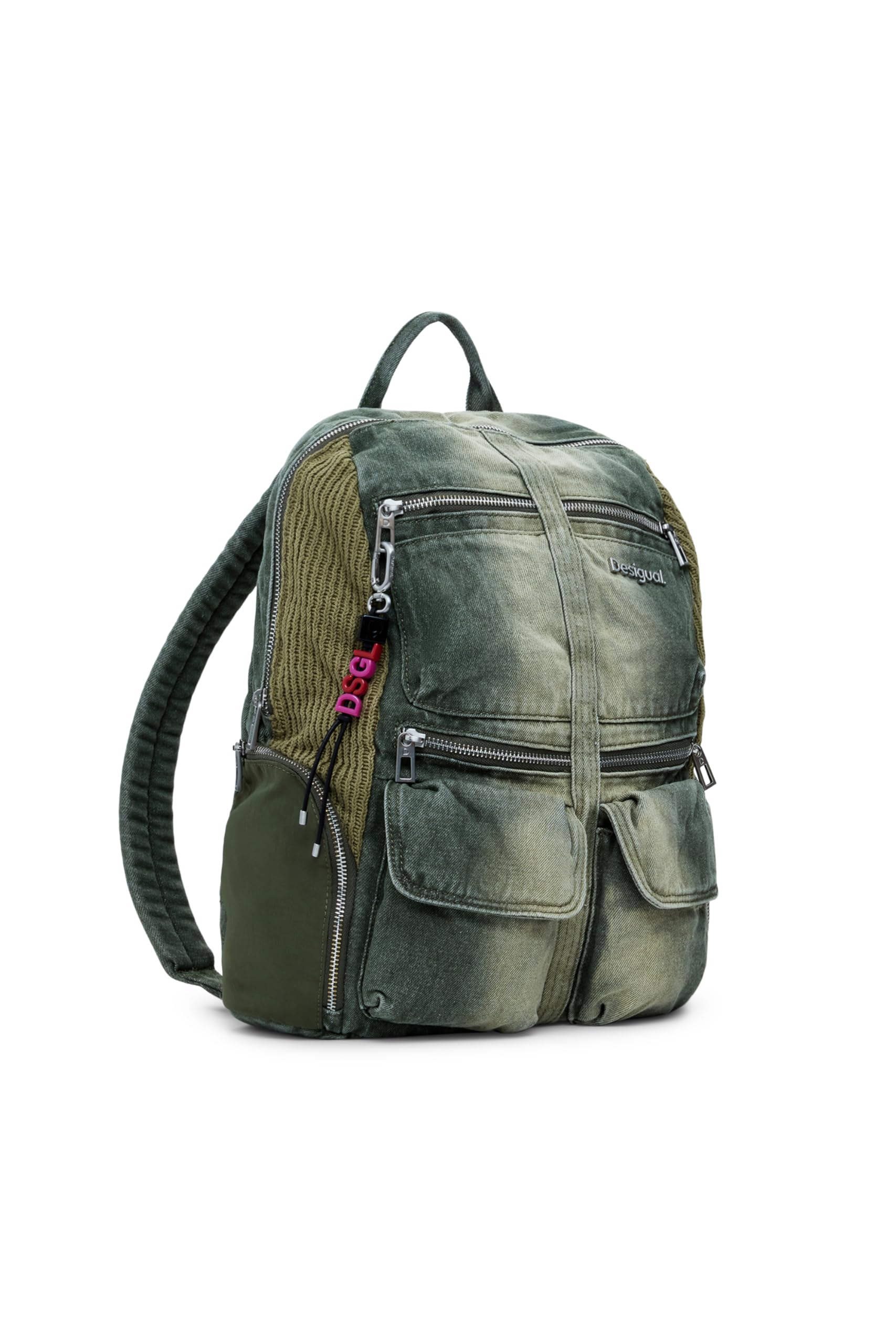Desigual Bravo Hybrid Chester Worn Effect Denim Backpack 25WAKD01