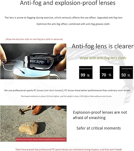 Miniatura 6 de SooGree Gafas deportivas de baloncesto para hombres y mujeres, gafas de seguridad, gafas de deporte, antivaho y choque de colisión