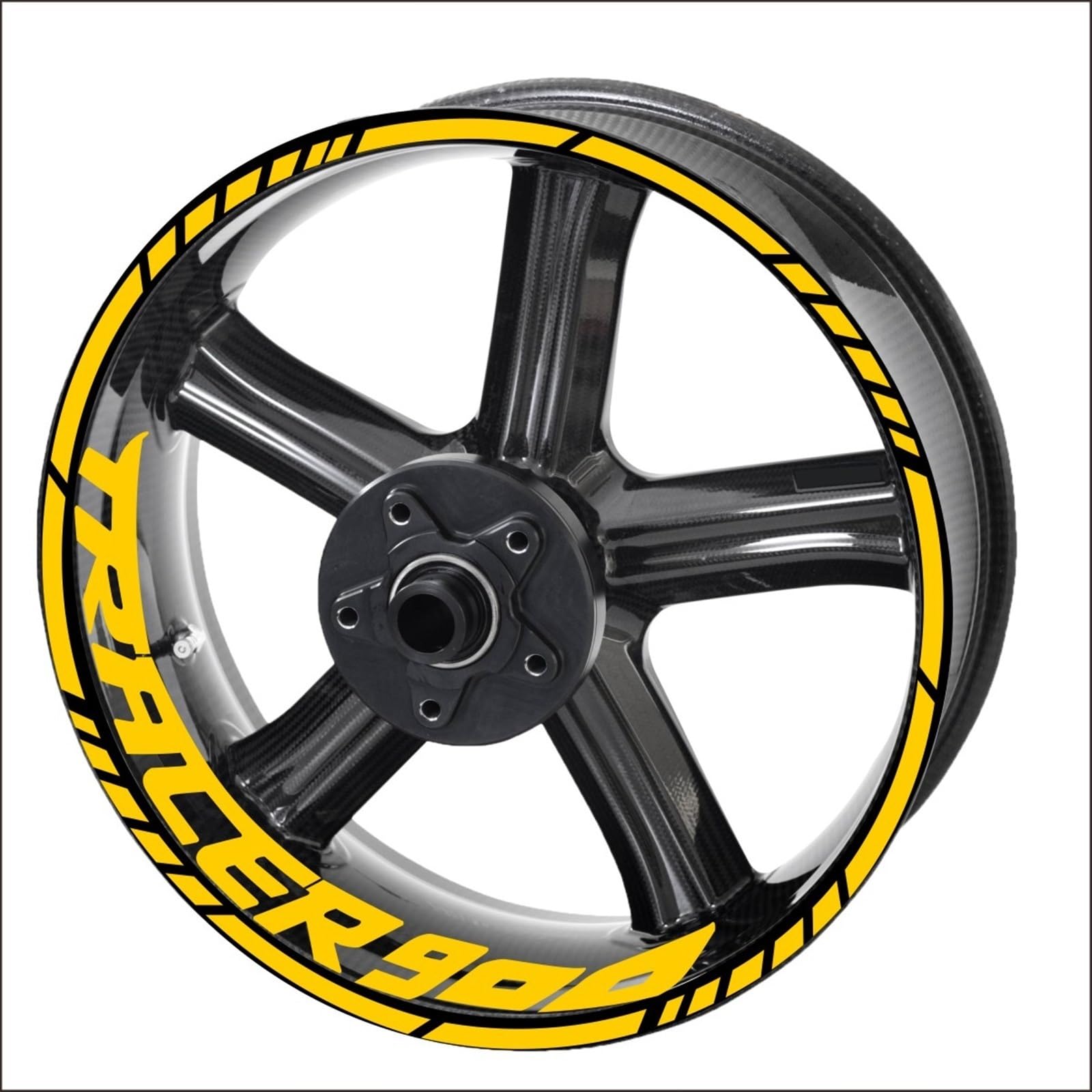 Motorcycle Inner and Outer Wheel Hub Decal for Yamaha Tracer 9 900 700 Gt Decorative Rim Waterproof Stickers Decorative(Color11)