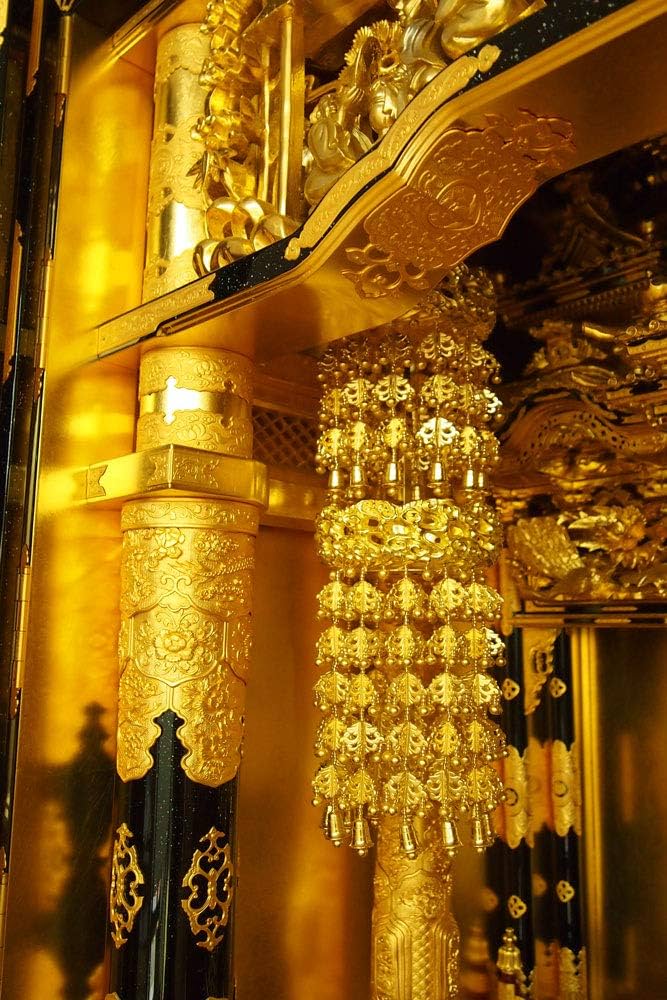 Amazon | 瓔珞 4.5寸 四枠 惣鈴 深傘 | 仏具 | 位牌