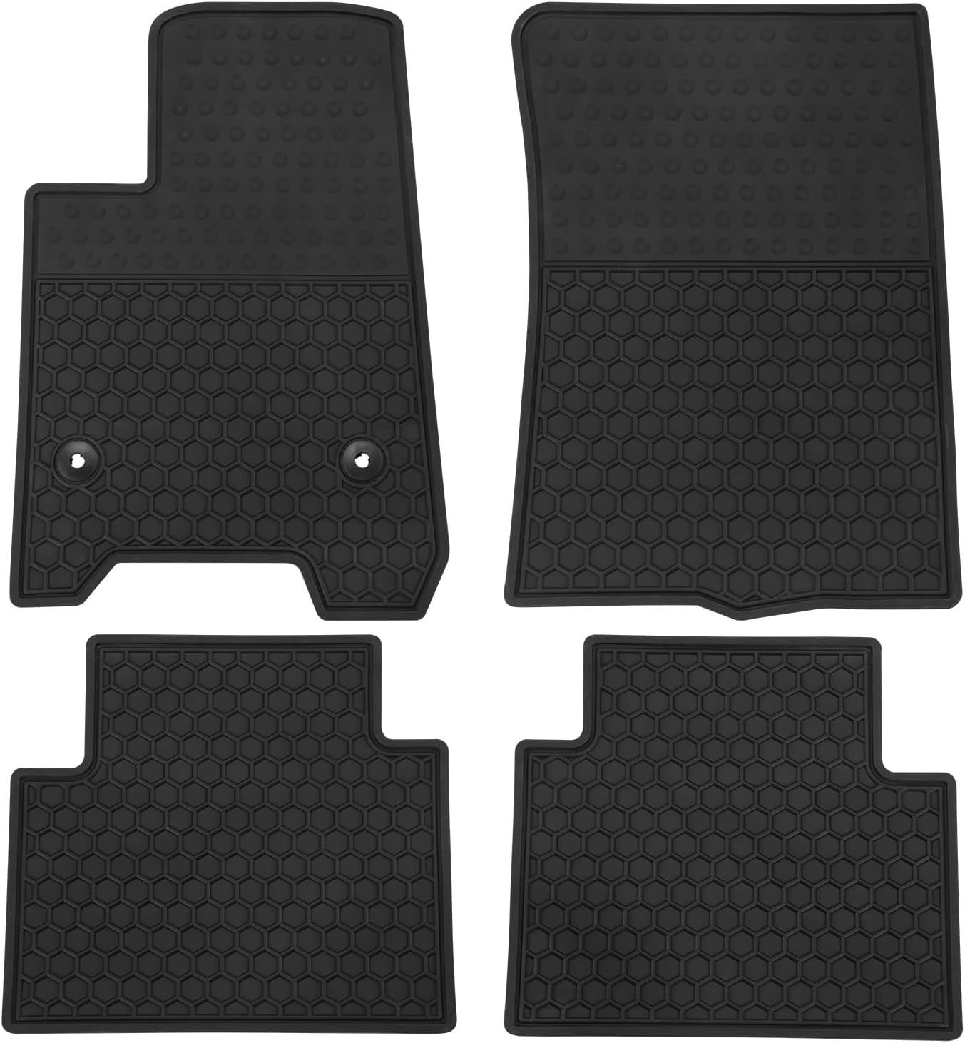 Car Floor Mats Custom Fit for Chevrolet Chevy Colorado Crew Cab/GMC Canyon 2023-2025 2026 Black Rubber All Weather Protection Auto Floor Liners Heavy Duty Odorless