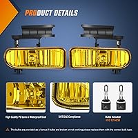 Vista 2 de Nilight - Juego de luces antiniebla compatible con Chevy Silverado 1999 2000 2001 2002 1500 2500 2001-2002 3500 Chevy Silverado 2000-2006 Suburban