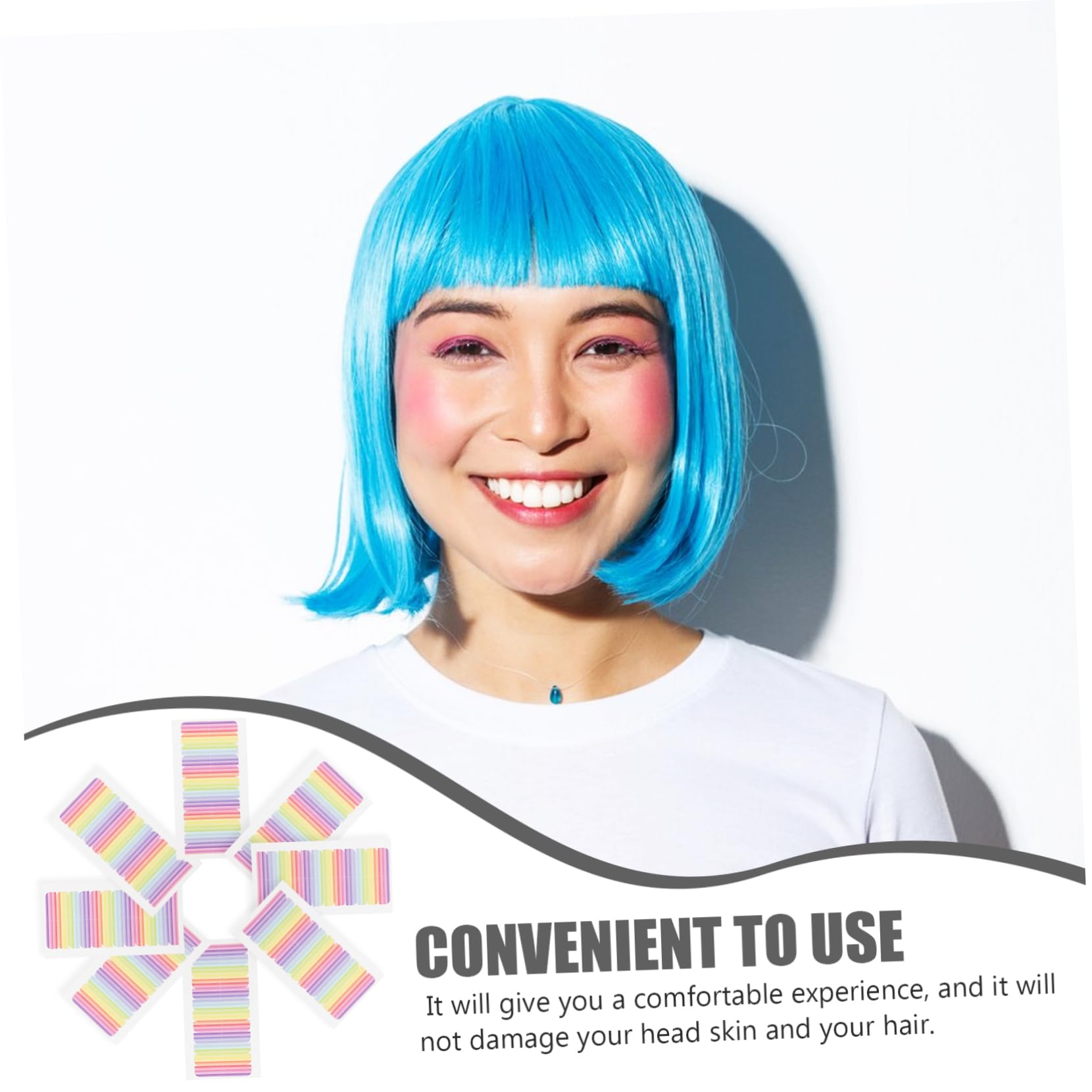 Beatifufu Lace Wig Tape Set of 8 Double Sided Adhesive Invisible Comfortable for Hair Extensions and Front Lace Wig Glue