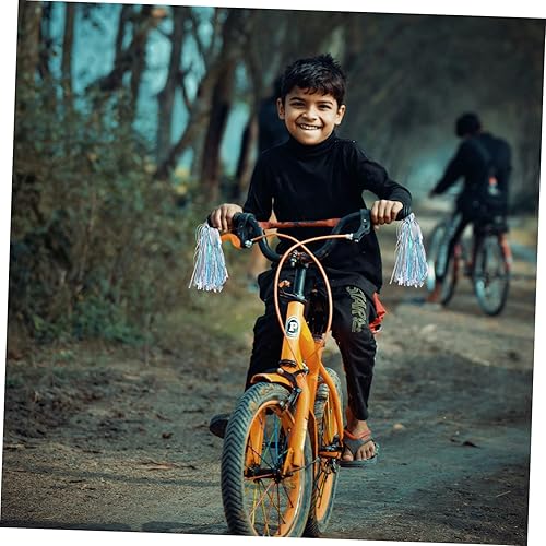 Miniatura 3 de PRETYZOOM 3 pares de cintas decorativas de bicicleta para niños, accesorios de bicicleta para niños, accesorios de bicicleta para scooter, borla