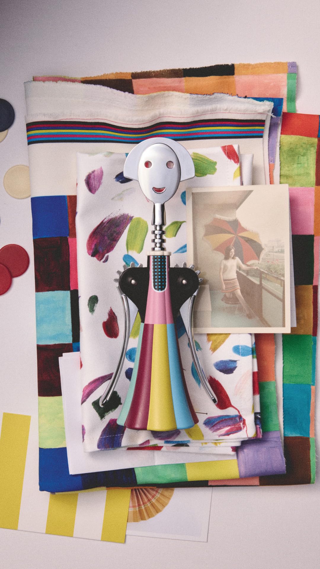 Alessi Anna G. Parade AM01A 5 - Cavatappi di Design, in AlkiPaper® e Zama Cromata, Multicolore