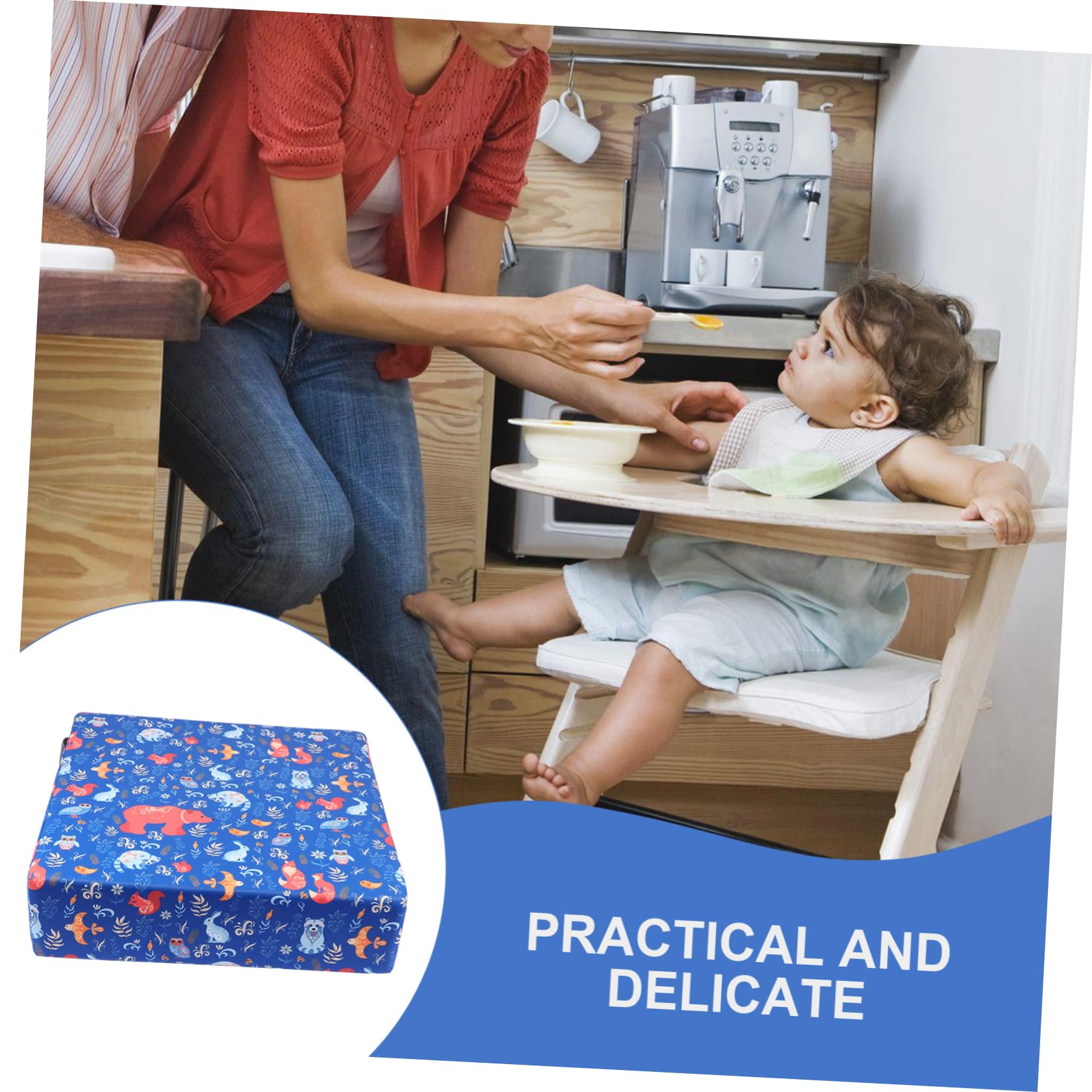 POPETPOP Cojín Lavable Silla Comedor a Elevador Infantil para Desmontable de Esponja Portátil y Máquina Poliéster Adecuado Niños en Excursiones y Estancias Nocturnas