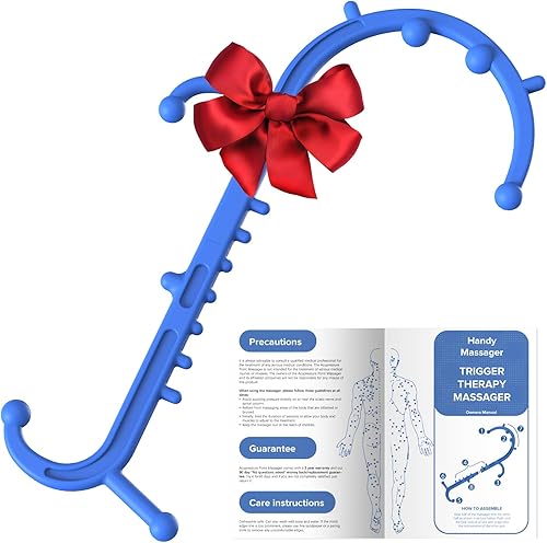 Masajeador de espalda y cuello de tejido profundo  Masajeador de espalda para aliviar el dolor, removedor de nudos musculares, herramienta de masaje