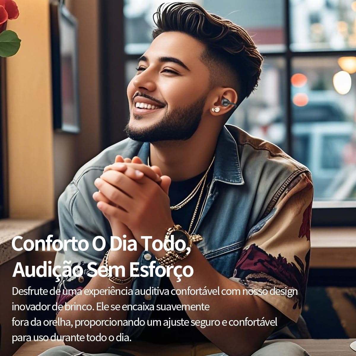 Fone de Ouvido Sem Fio Bluetooth para Corrida 40h de ReproduçãO Bluetooth 5.3 Fones de Ouvido Sem Fio com Clipe de Orelha Aberta com Design de Display Digital Inteligente (Preto) Fone de Ouvido Sem Fio Bluetooth para Corrida 40h de ReproduçãO Bluetooth 5.3 Fones de Ouvido Sem Fio com Clipe de Orelha Aberta com Design de Display Digital Inteligente (Preto)