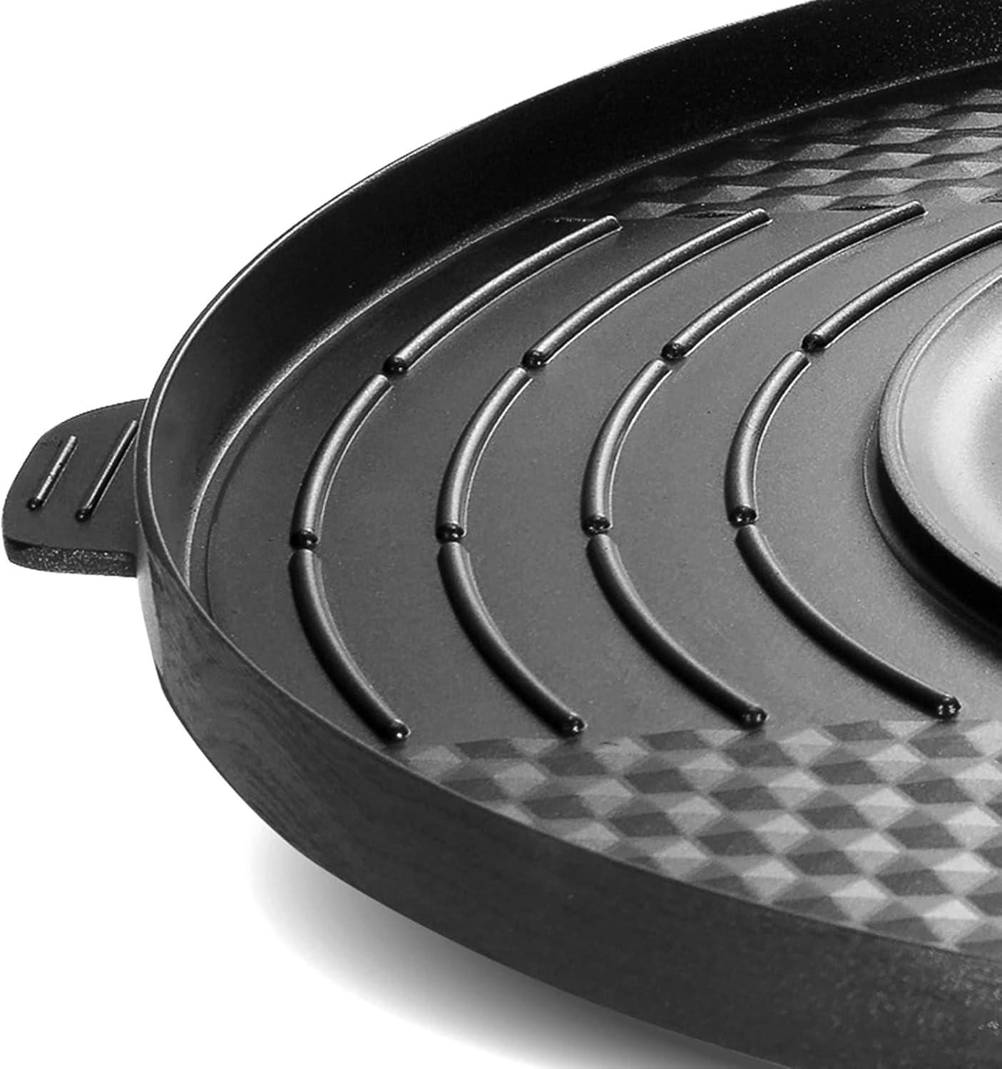 2 in 1 Electric Grill and Hot Pot Separable Cooking Plate Dual Temp Control for BBQ, Steaks, Shabu 2200W