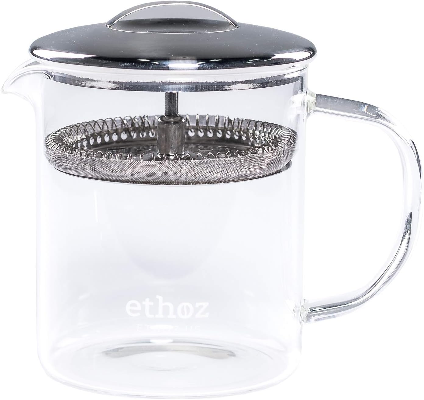 by Planetary Design Glass Tea Brewer – Premium Loose-Leaf Infuser, Borosilicate Chamber, Stainless Steel Strainer, 14 fl.oz. / 400 mL, Minimalist Design, Sustainable & Easy to Clean