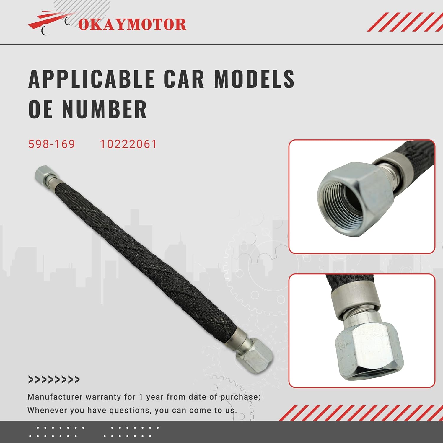 598-169 Egr Line Exhaust Gas Recirculation Tube for 1996-2000 Chevrolet C2500 K3500 P30 GMC Savana 3500 7.4L V8 10222061
