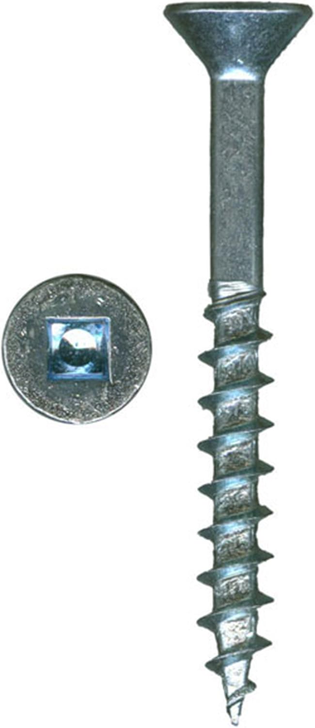 8 x 2-1/2 HighPoint XT Square Drive WW Screws, Flat Head, Clear Zinc, 100 pc