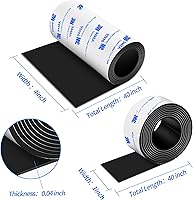 Vista 63 de Tiras de fieltro con respaldo adhesivo, tiras de fieltro adhesivas, paquete de 4 rollos de fieltro 1/2 x 60 pulgadas, cinta de fieltro beige