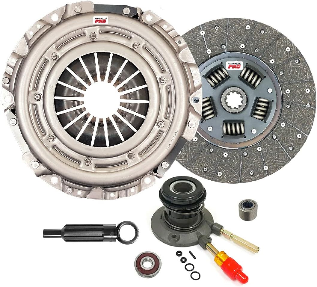 ClutchMaxPRO Heavy Duty OEM Clutch Kit with Slave Cylinder Compatible with 1996-2001 Chevy GMC Blazer S10 Jimmy Sonoma C G K R P V 1500 Isuzu Hombre 4.3L (CP04153HDWS-CK)