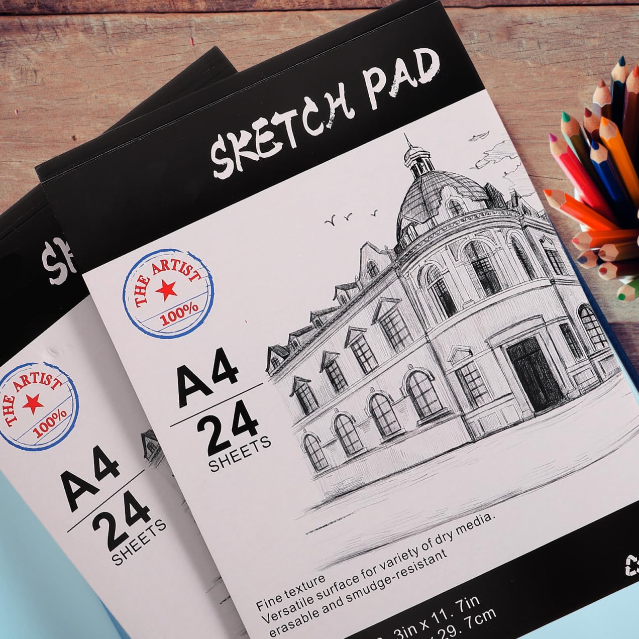 STOBOK 2stücke Professioneller Zeichenblock Skizzenbuch Dickes Papier Marker Geeignet Robuste Qualität Kreatives Schreiben Reisebericht Ideensammlung Geschenkidee Zufälliger Stil