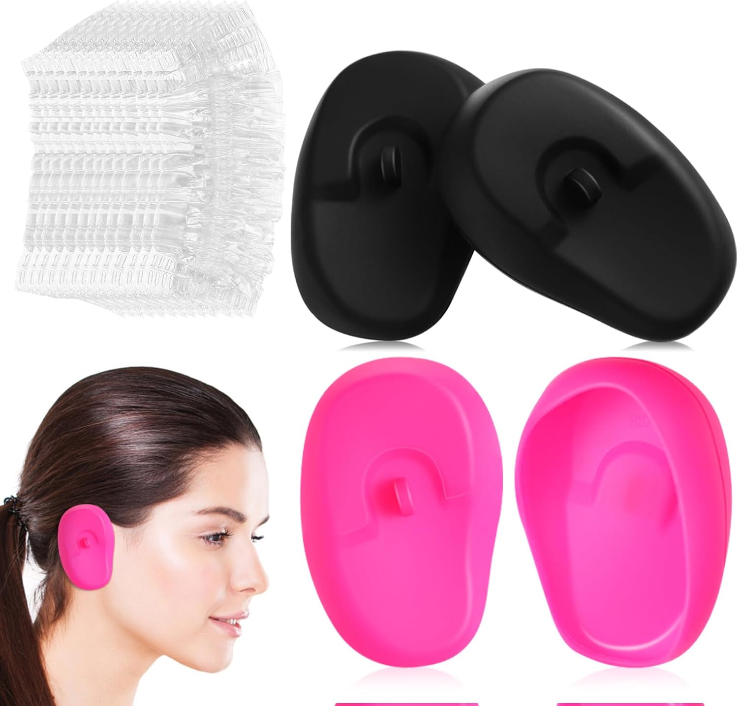 Lurrose Ear Covers for Showering 2 Pairs of Salon Ear Protector