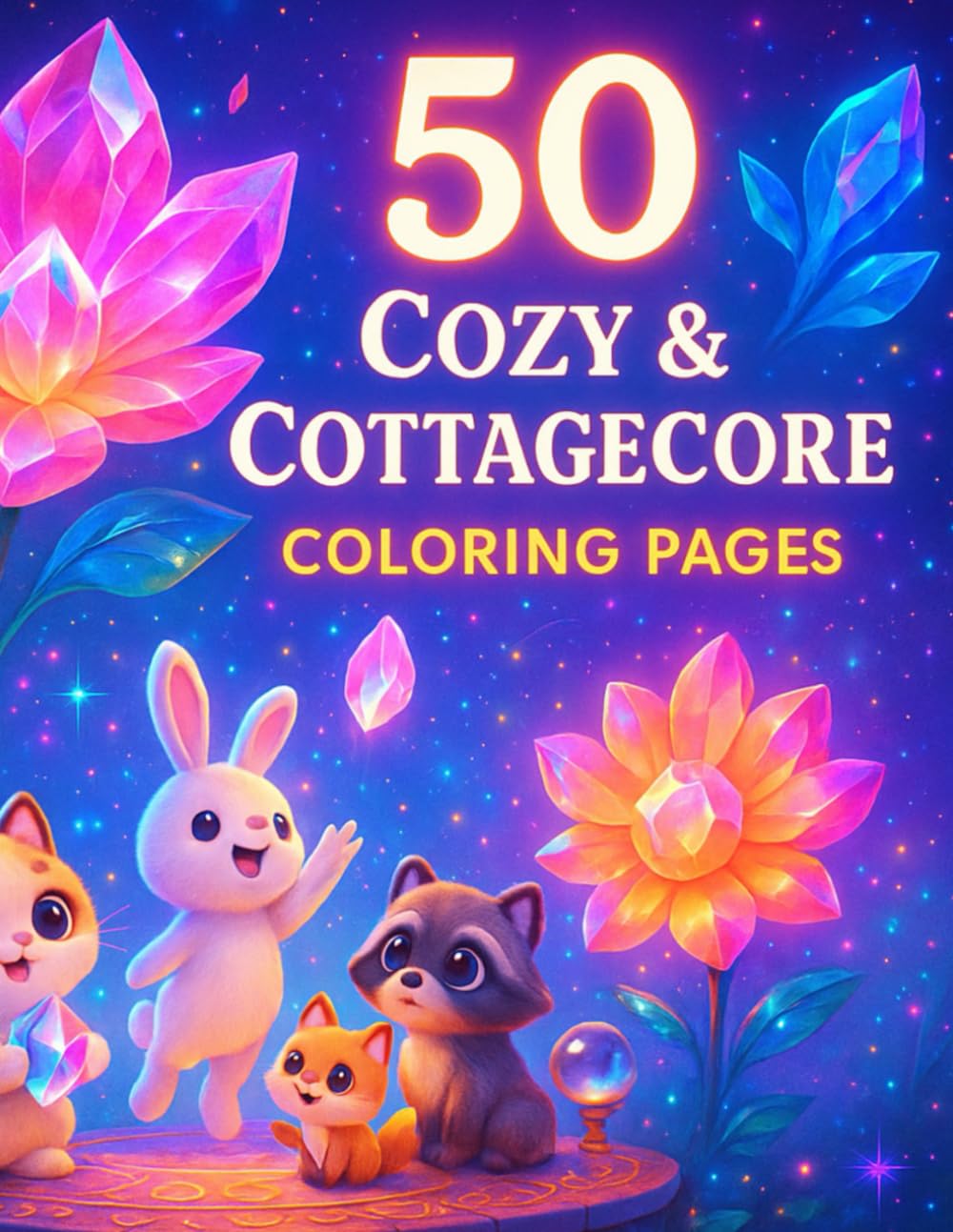 50 Cozy & Cottagecore Coloring Book: Charming Animals, Floral Gardens & Peaceful Country Moments for Relaxing Coloring (Cozy & Cottagecore Coloring Collection)