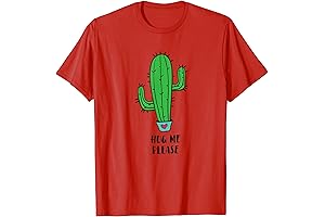 Hug Me Please Funny Cactus Gift Cacti Simply Succulent Plant T-Shirt