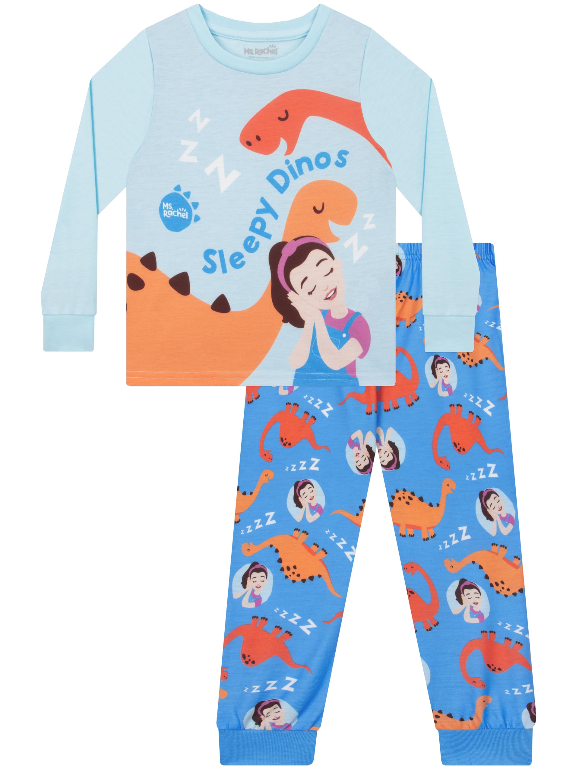 Ms. Rachel Boys Blue Pyjamas, Dinosaur Pjs For Kids, Long Sleeve Kids Pjs, Fun ' Pyjama Sets, 3-4 Years