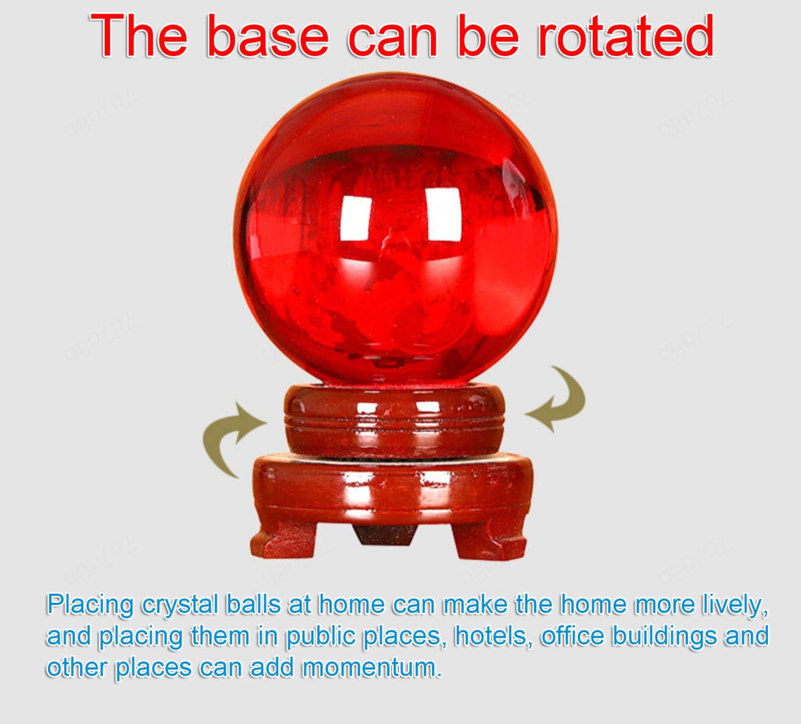 Adornos de Bolas de Cristal Rojo Cinabrio Feng Shui Adornos de Escritorio Sala de Estar Oficina Estudio Cristales y Piedras Preciosas