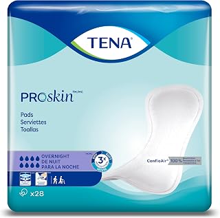 TENA ProSkin Overnight Bladder Leakage Pad for Women, Heavy Absorbency, 28 count