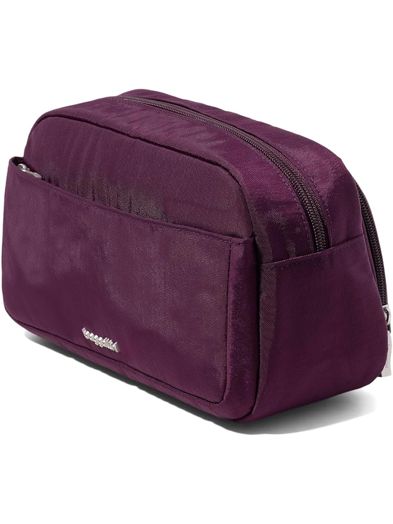 Purple Baggallini Pocket Cosmetic With Brush Organization