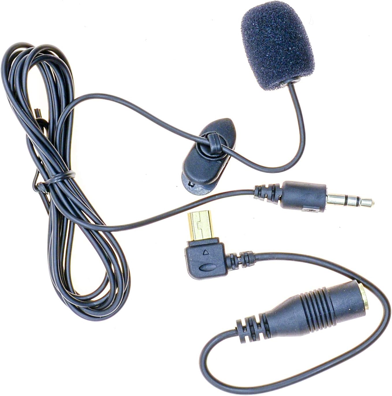 3.5mm Microphone Cable & Clip Mic for GoPro Hero 3 & Hero 3+ Plus & Hero 4 & Drift Ghost X Cameras