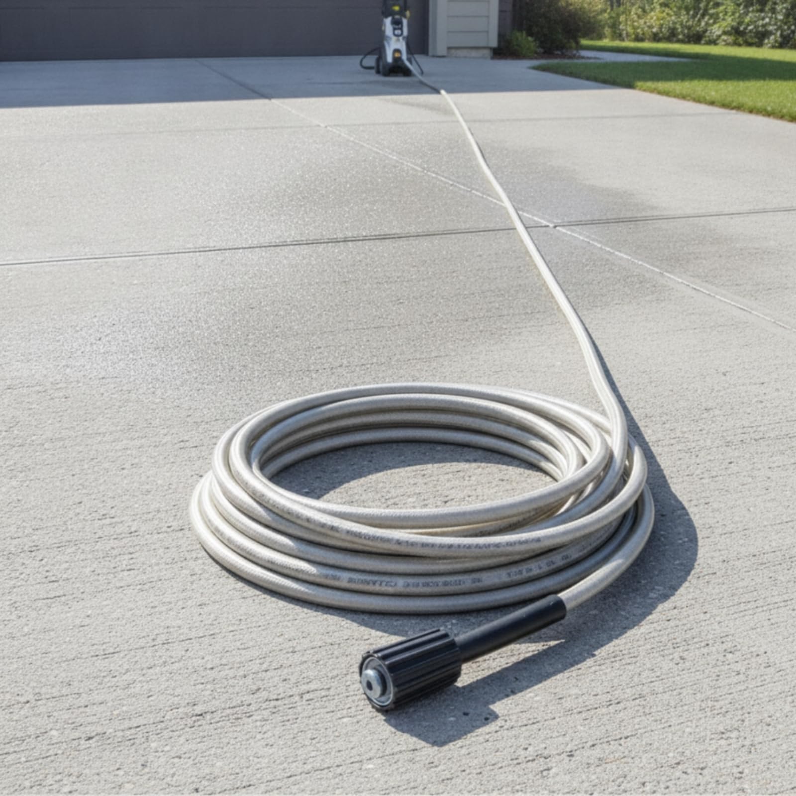 Tubi Alta Pressione Idropulitrice Tubo Lavaggio Auto Prolunga Resistente Flessibile Attacchi M22 Tenuta Sicura Materiale PE PVC Lega di Zinco Adatto per Garage Esterni, 20 Metri