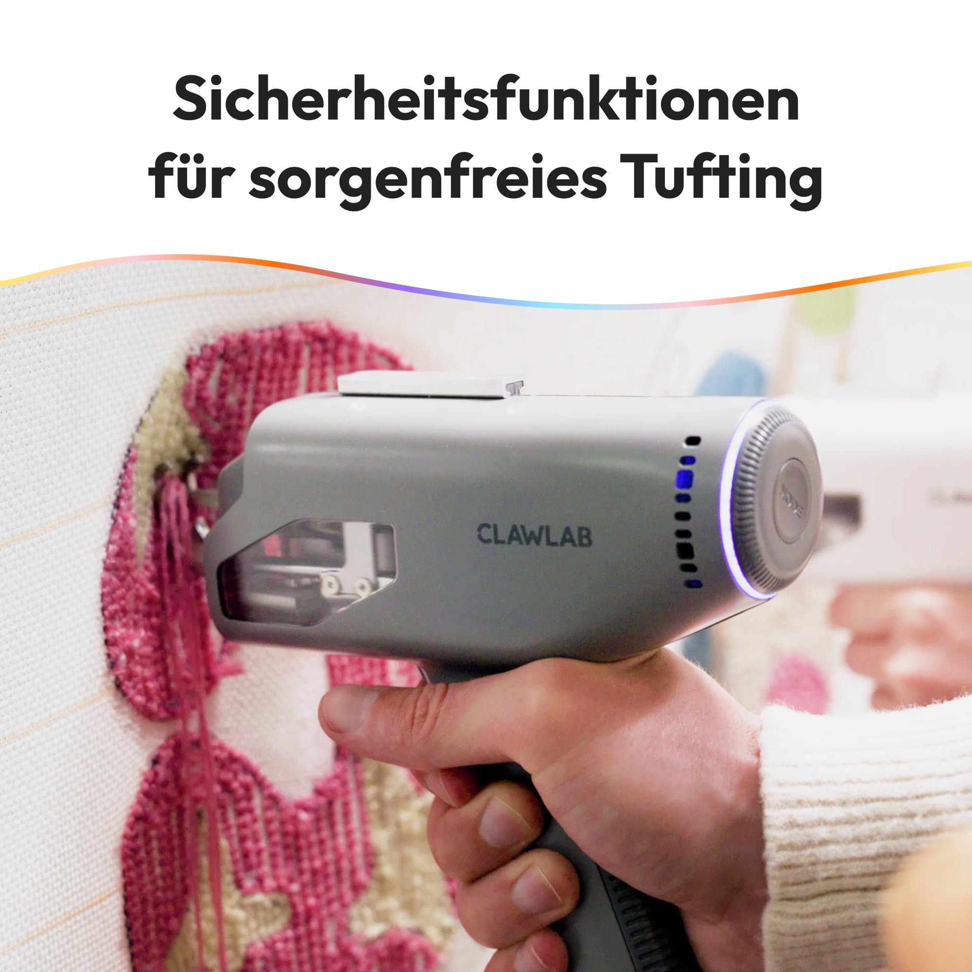 Tufting Kits H1 (Gray) – Tuffing-Pistole – Tufting Kit – Tufting Pistole – Maschine zum Herstellen von Teppichen – Tufting & Punch Needle – Starter-Set