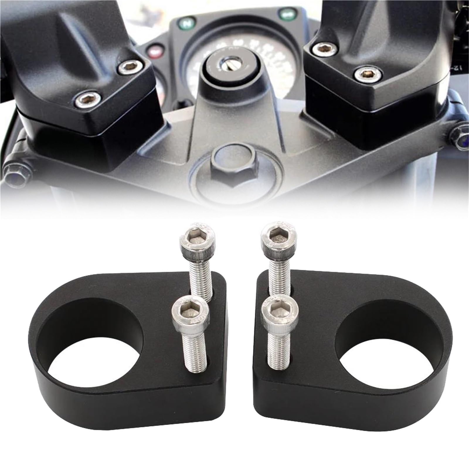 Support de guidon de moto surélevé extensible pontet de rehausse Kawasaki Ninja 250R 300